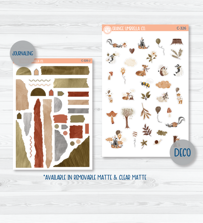 Woodland Babies Deco Planner Stickers | C-326