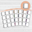 Large Journaling Spiral Notes Stickers | Big Journaling Deco Stickers | C-437