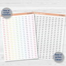 Custom Time Script Planner Stickers | Choose Font, Color, Material | *1 time per sheet* | customtime