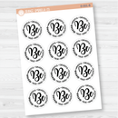 Be Mindful-Graceful-Positive-True-Kind Inspirational Quote Script Planner Stickers  | D-001