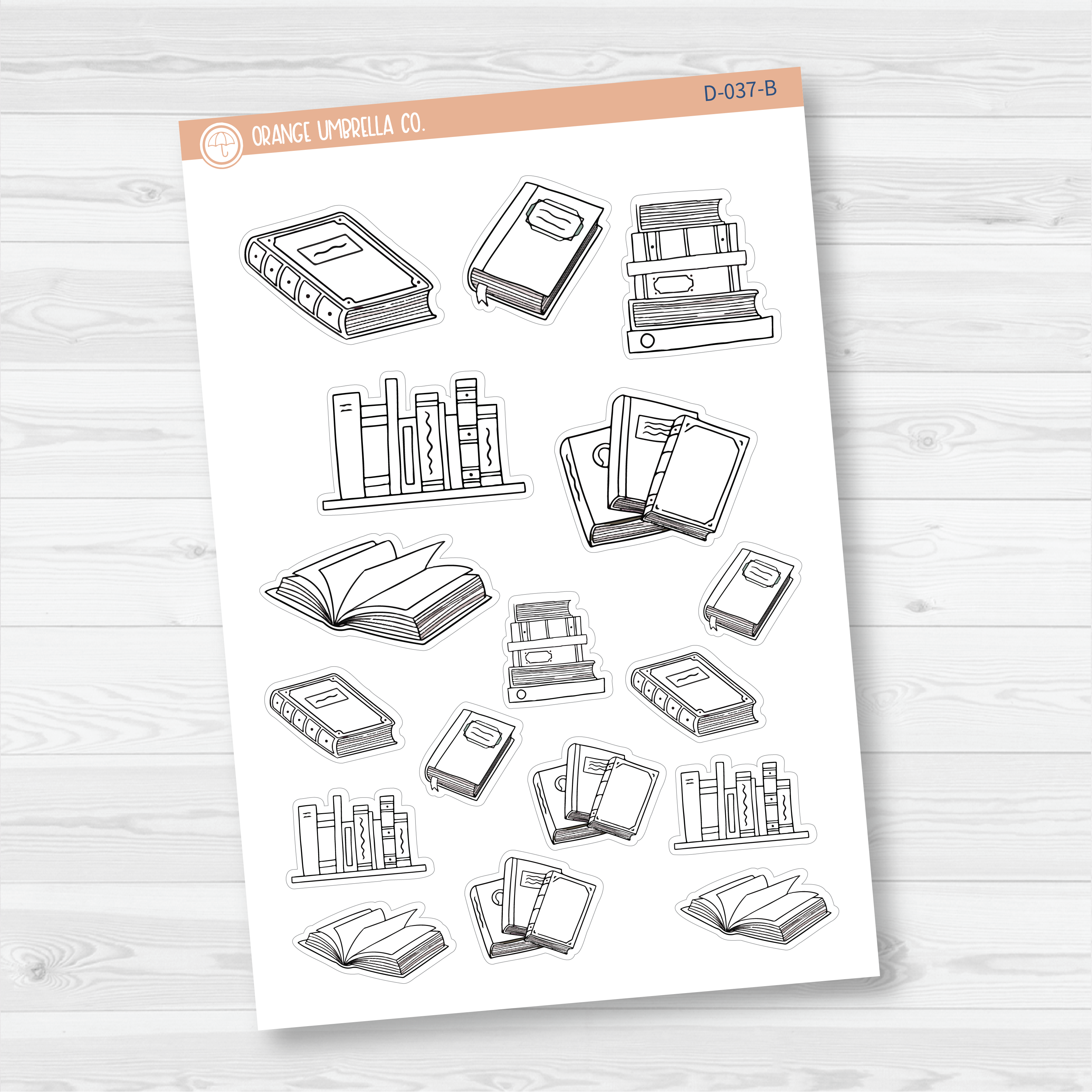 Books Deco Planner Stickers | D-037