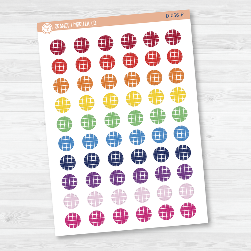 Circle Graph Design Planner Stickers | D-056