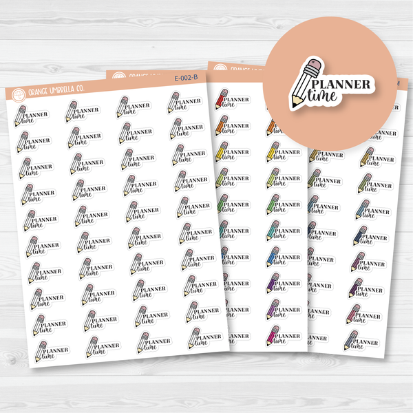 Planner Time Script Planner Stickers | FC10 | E-002