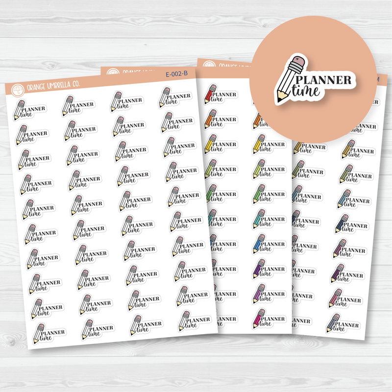 Planner Time Script Planner Stickers | FC10 | E-002 / 915-153