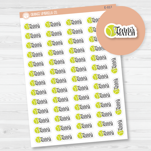 Tennis Match Icon Script Planner Stickers | FC10 | E-011