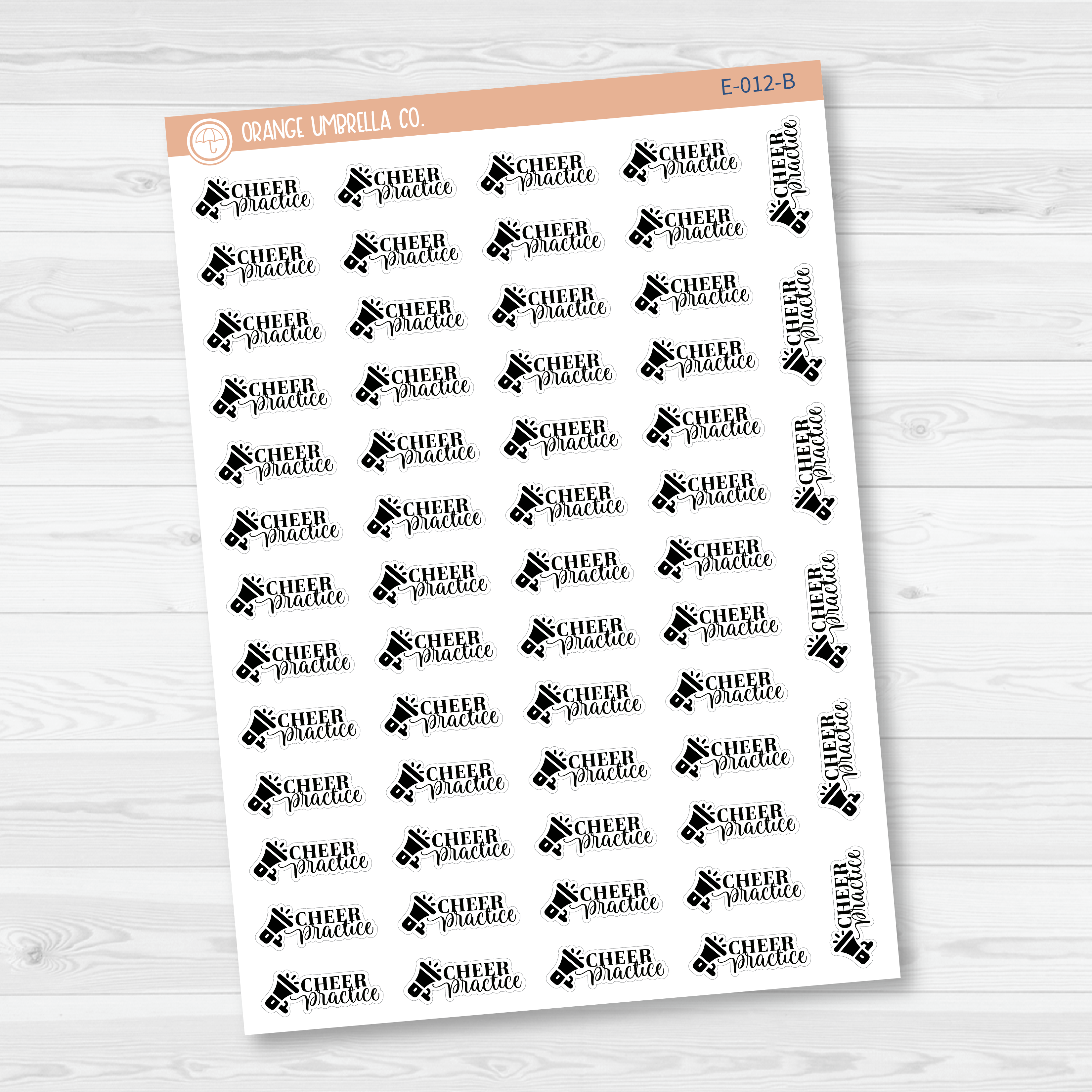 Cheer/Cheerleading Practice Icon Planner Stickers | FC10 | E-012