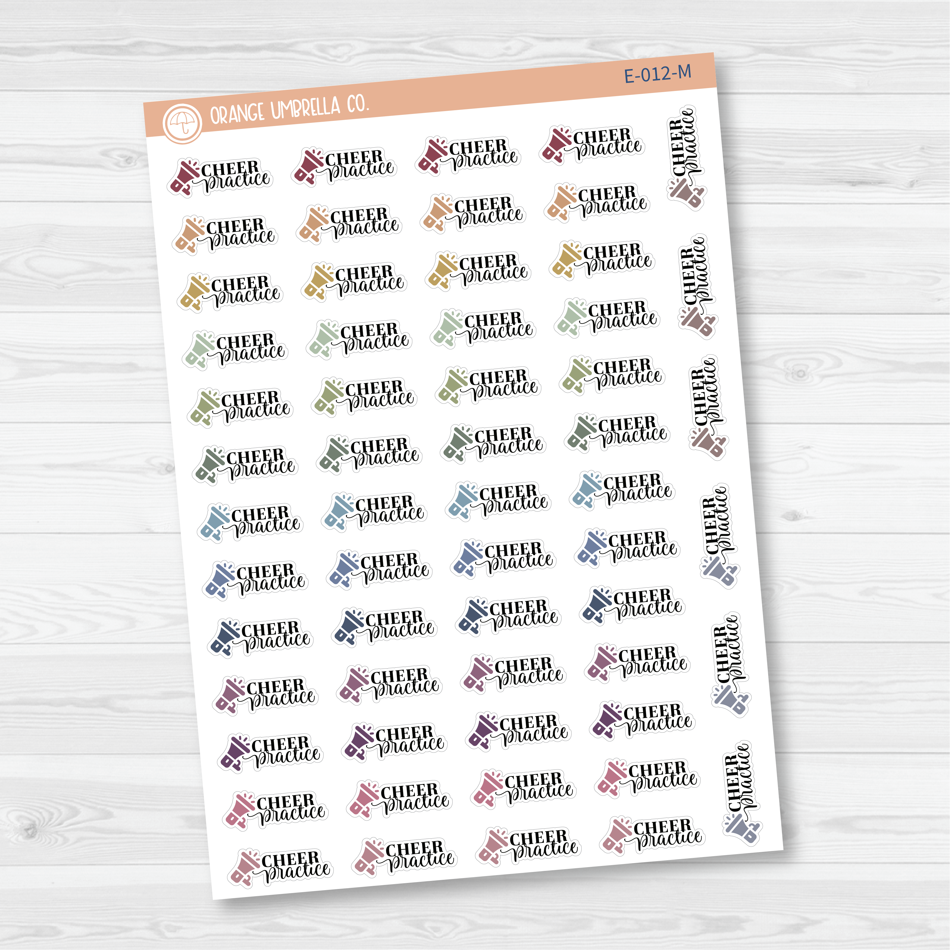 Cheer/Cheerleading Practice Icon Planner Stickers | FC10 | E-012