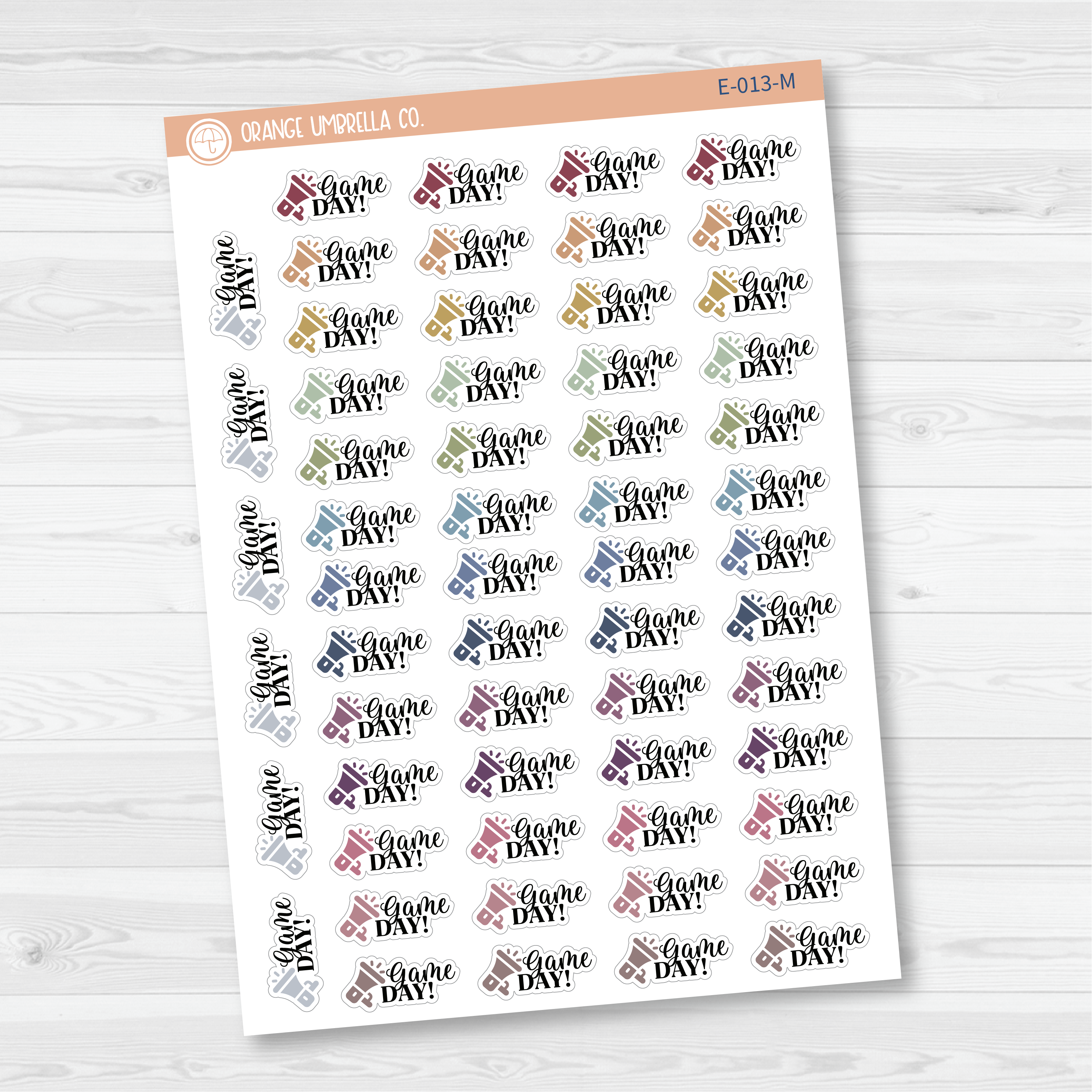 Game Day Cheer/Cheerleading Icon Script Planner Stickers | FC10 | E-013