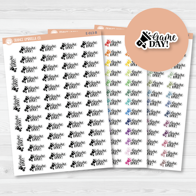 Game Day Cheer/Cheerleading Icon Script Planner Stickers | FC10 | E-013