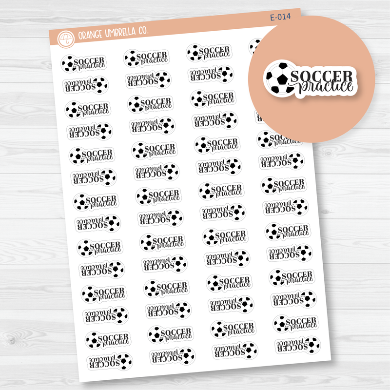 Soccer Practice Icon Script Planner Stickers | FC10 | E-014