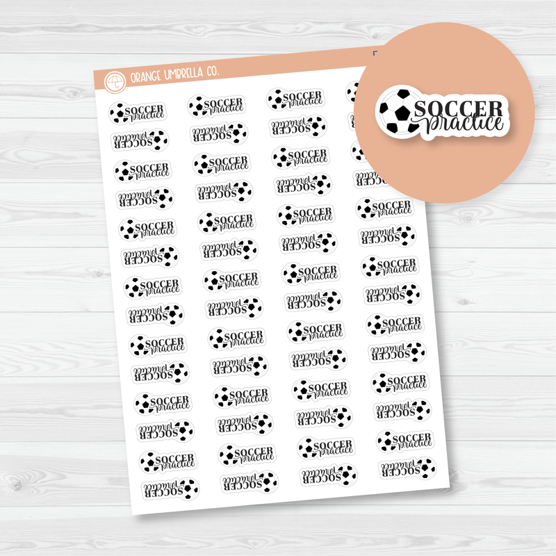 Soccer Practice Icon Script Planner Stickers | FC10 | E-014