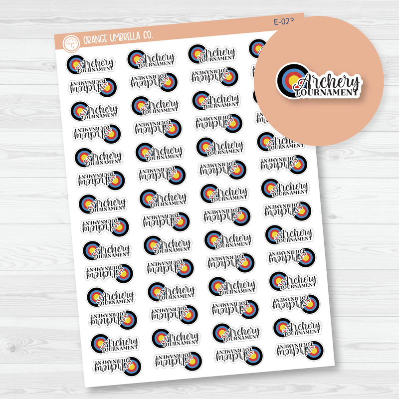 Archery Tournament Icon Script Planner Stickers | FC10 | E-023