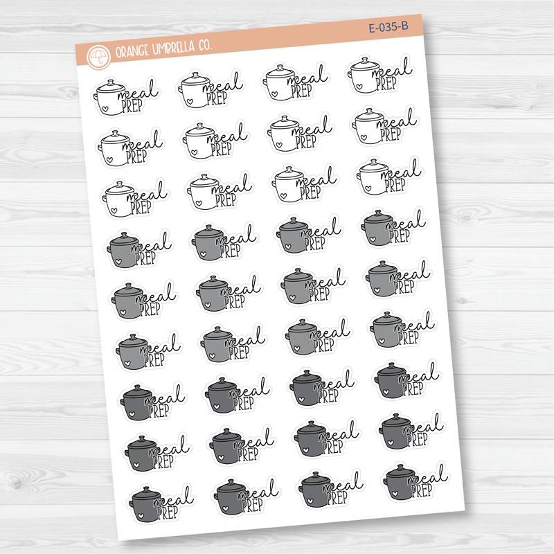 Meal Prep Icon Script Planner Stickers | FC11 | E-035