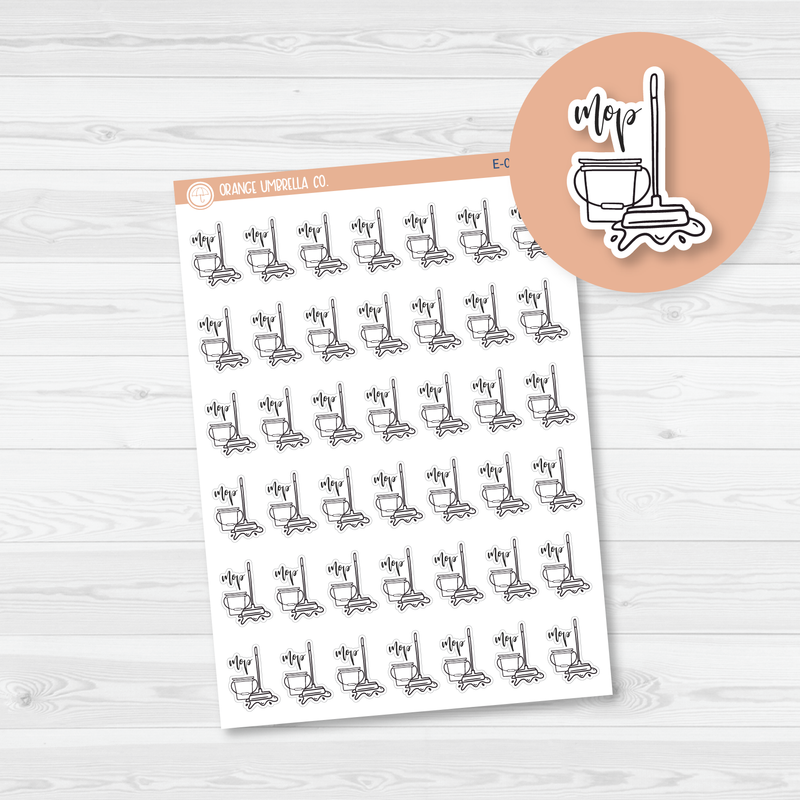 Mop Icon Script Planner Stickers | F2 | E-049