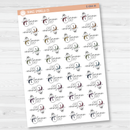 Snow Day Snowman Icon Script Planner Stickers | E-064