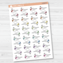Snow Day Snowman Icon Script Planner Stickers | E-064