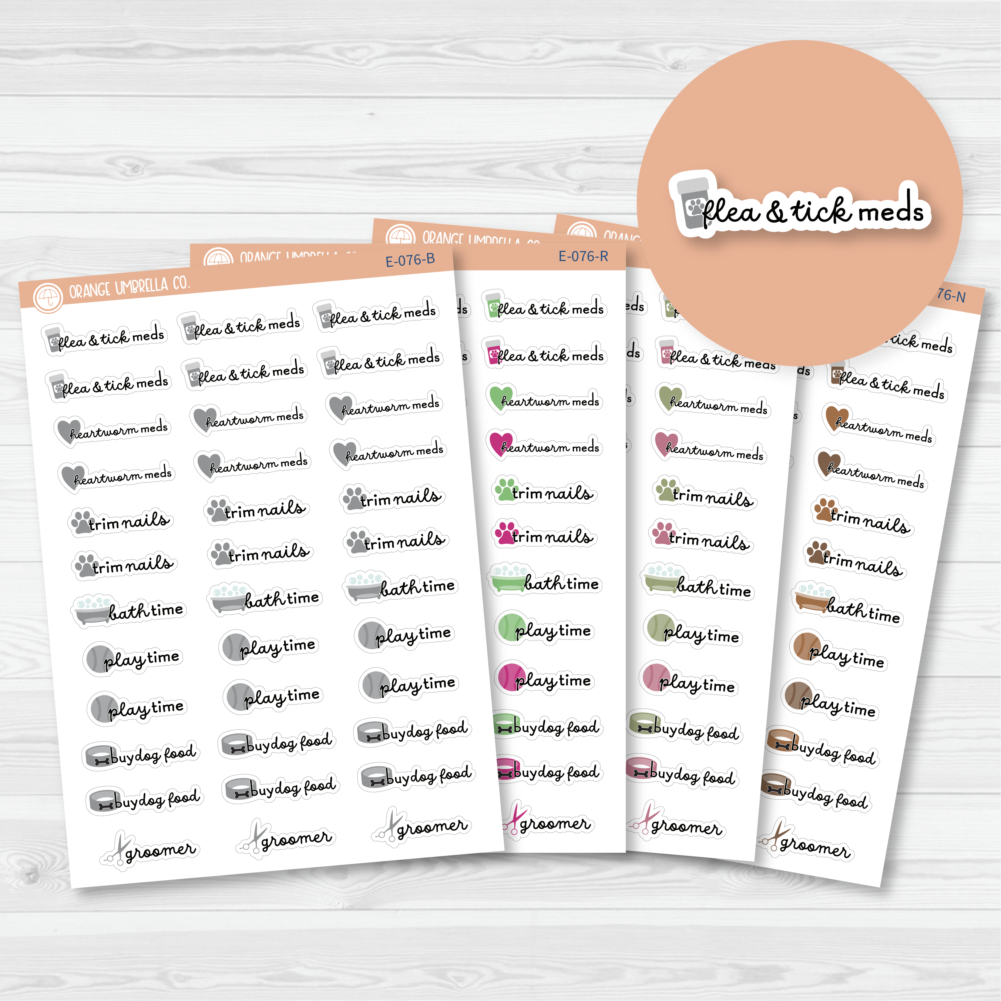 CLEARANCE | Pet Related Mixed Event Icon Script Planner Stickers | F16 | E-076