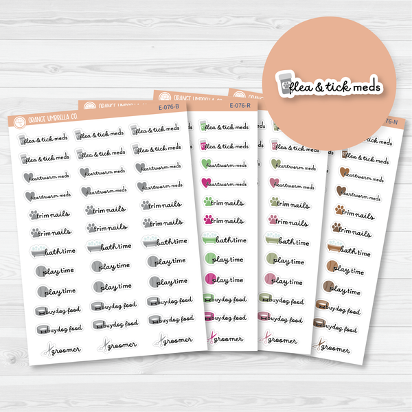 Pet Related Mixed Event Icon Script Planner Stickers | F16 | E-076