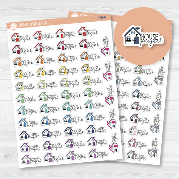 House Project Icon Script Planner Stickers | FC11 | E-096