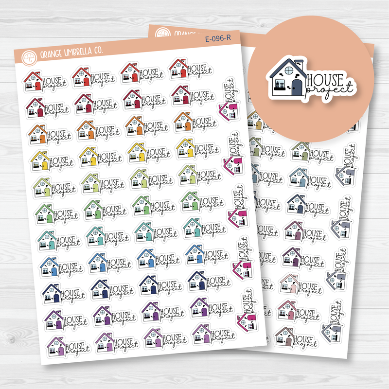 CLEARANCE | House Project Icon Script Planner Stickers | FC11 | E-096