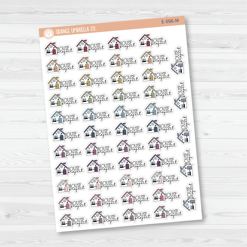 CLEARANCE | House Project Icon Script Planner Stickers | FC11 | E-096