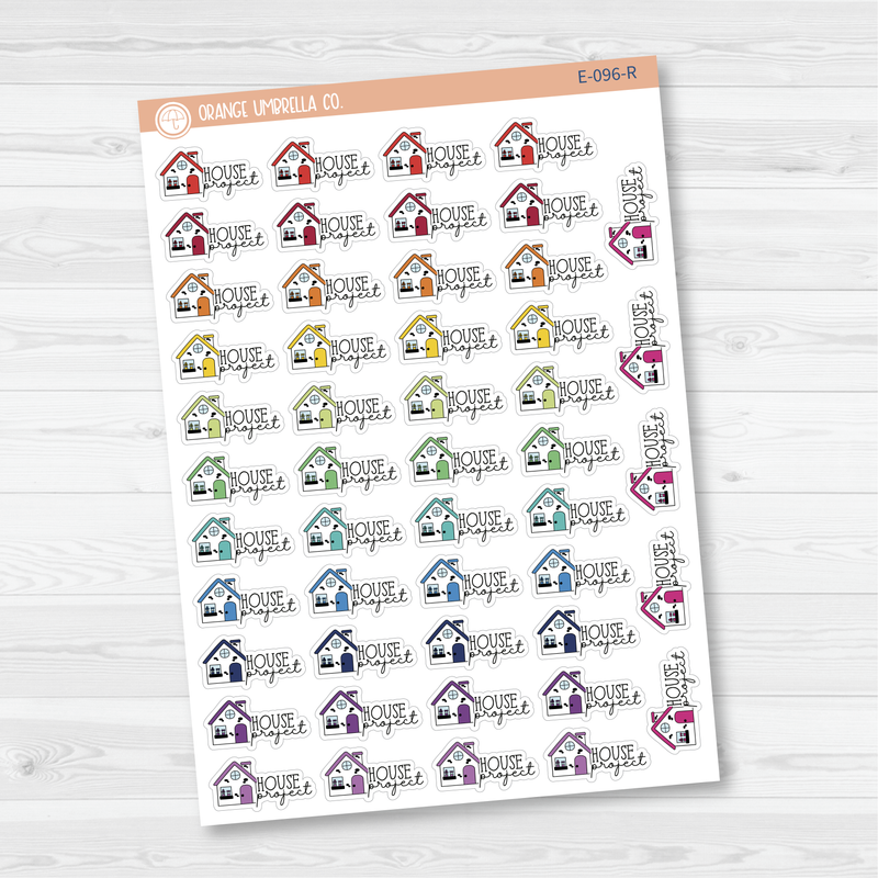 CLEARANCE | House Project Icon Script Planner Stickers | FC11 | E-096