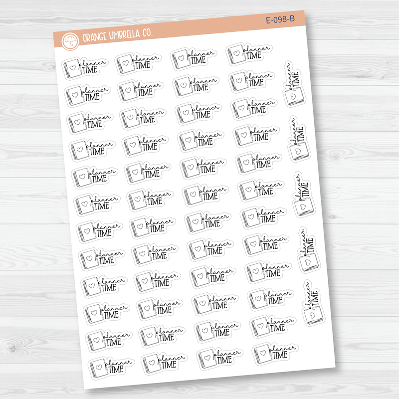 Planner Time Icon Script Planner Stickers | FC11 | E-098