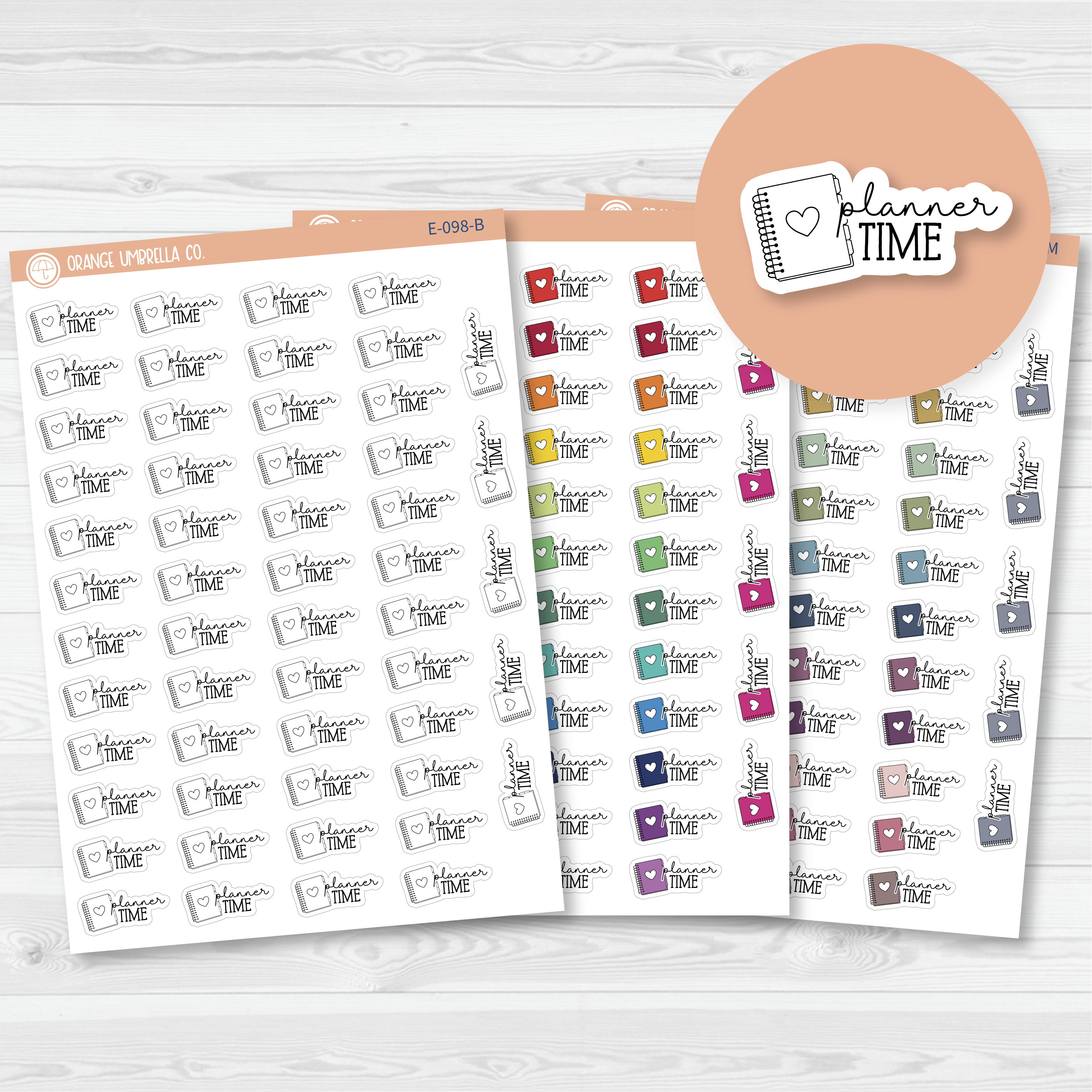 Planner Time Icon Script Planner Stickers | FC11 | E-098