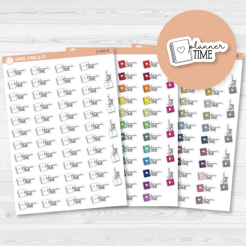 Planner Time Icon Script Planner Stickers | FC11 | E-098