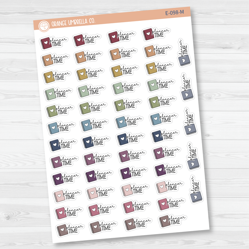 Planner Time Icon Script Planner Stickers | FC11 | E-098