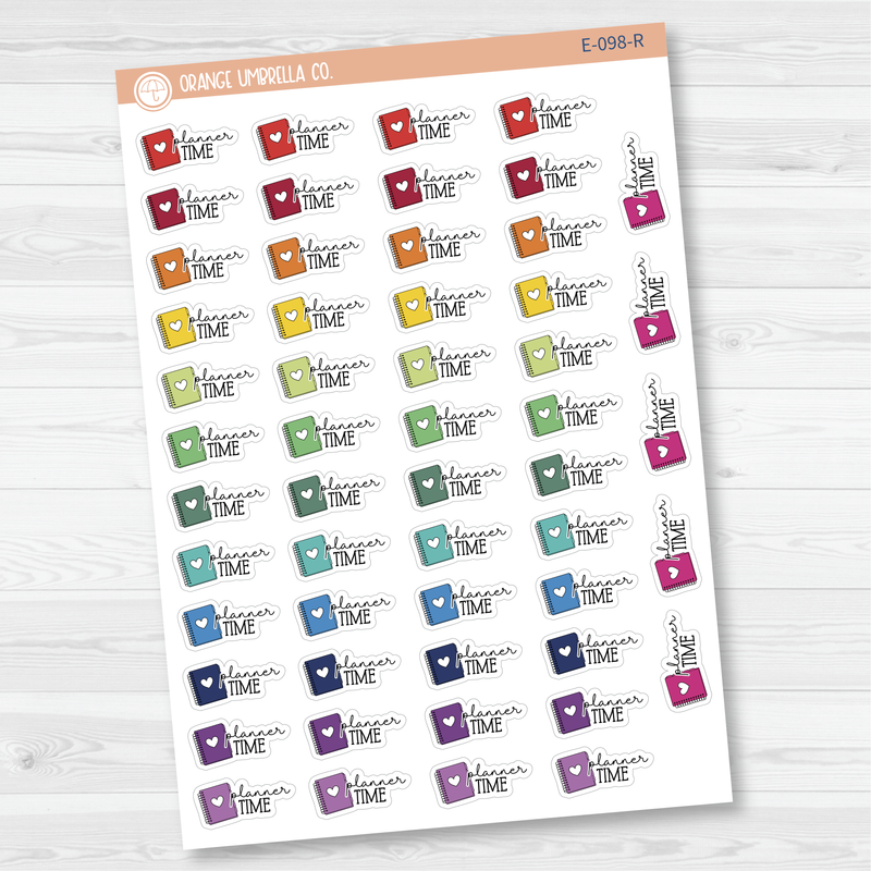 Planner Time Icon Script Planner Stickers | FC11 | E-098