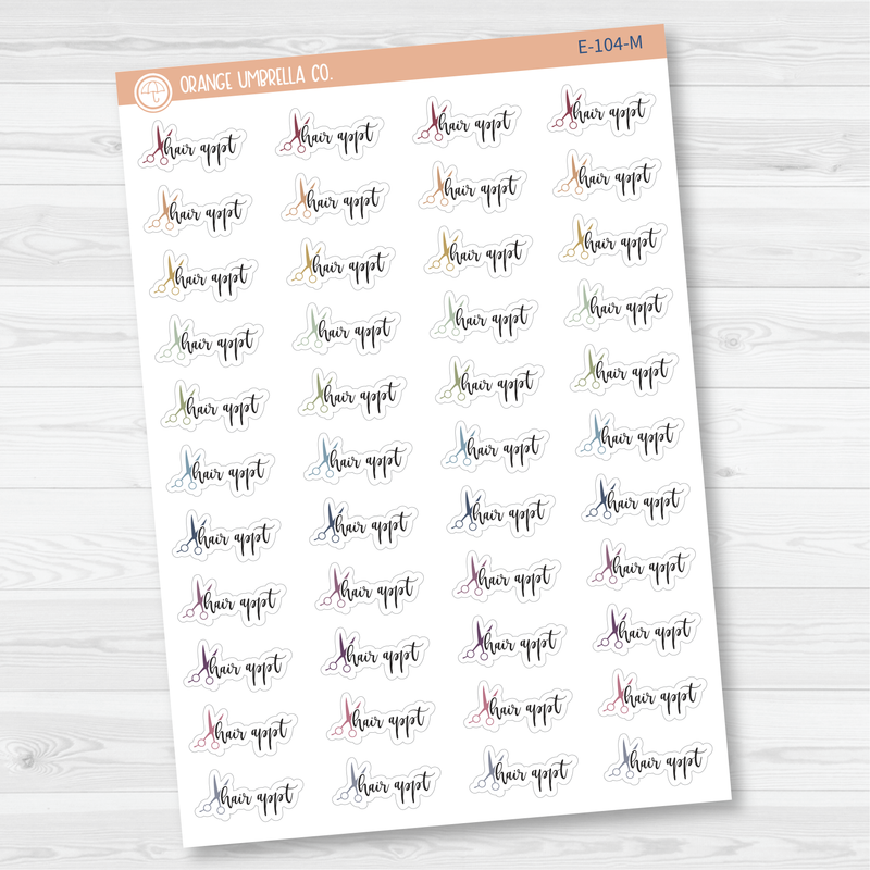 Hair Appt Script Planner Stickers | F2 | E-104