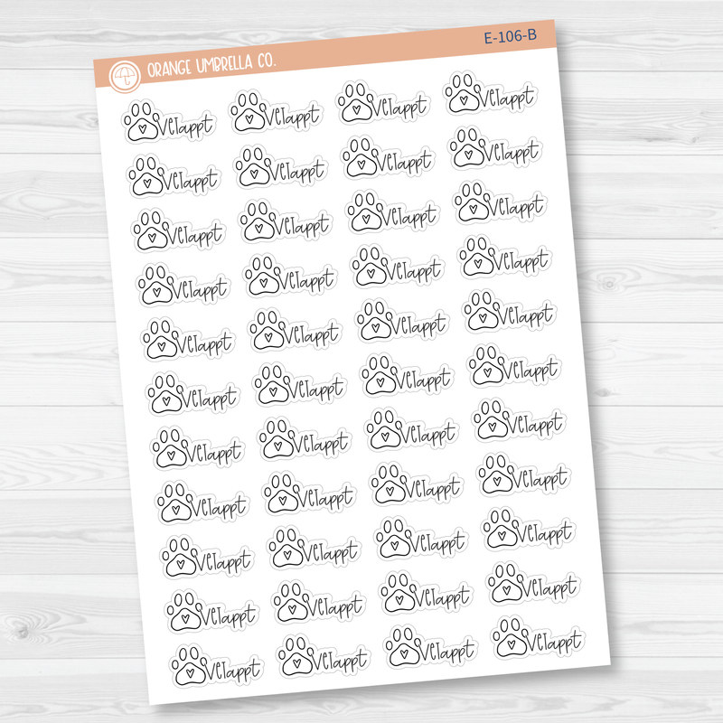 Vet Appt Script Icon Script Planner Stickers | FC12 | E-106