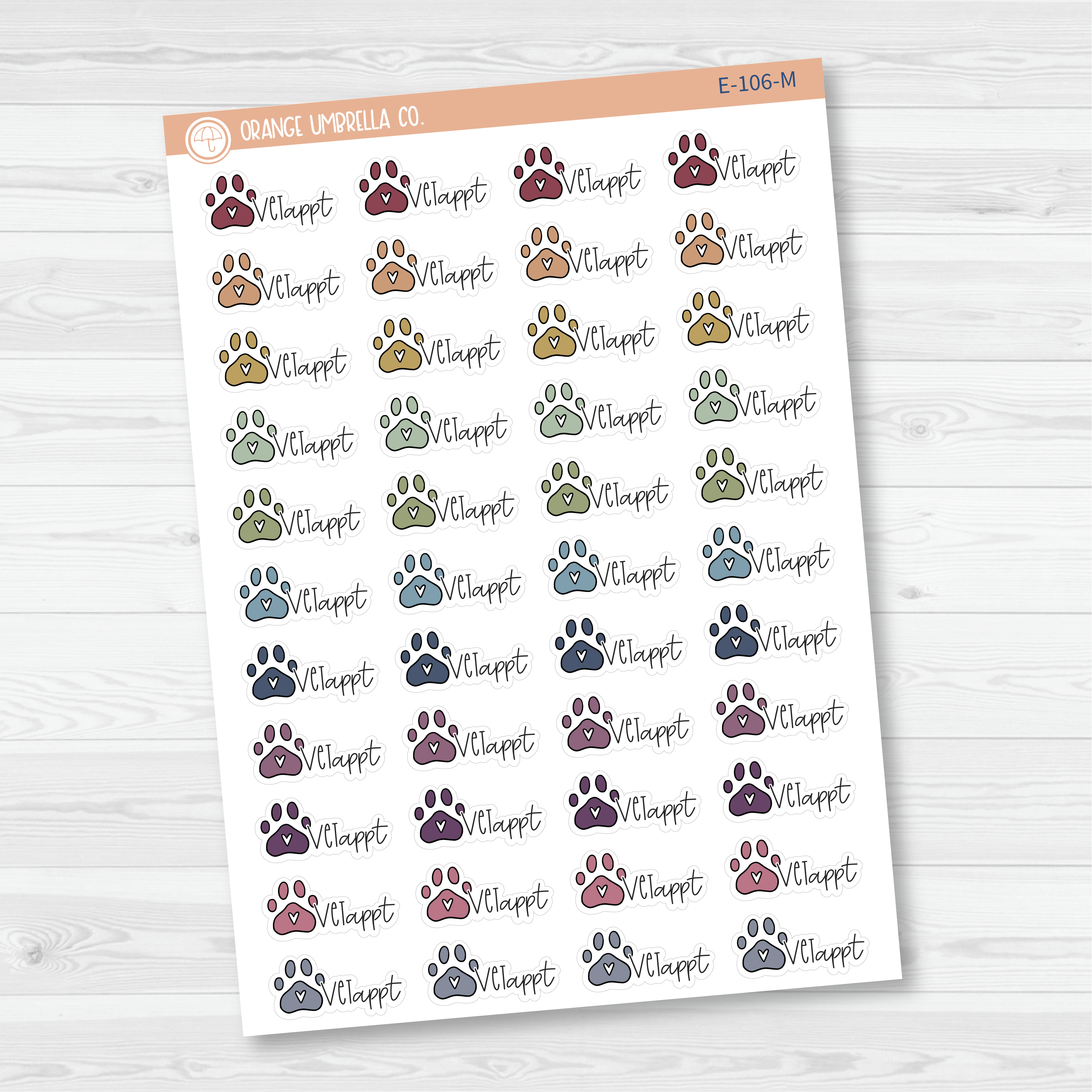 Vet Appt Script Icon Script Planner Stickers | FC12 | E-106
