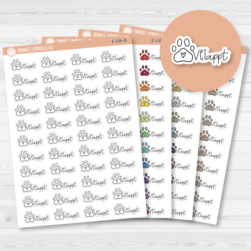 Vet Appt Script Icon Script Planner Stickers | FC12 | E-106