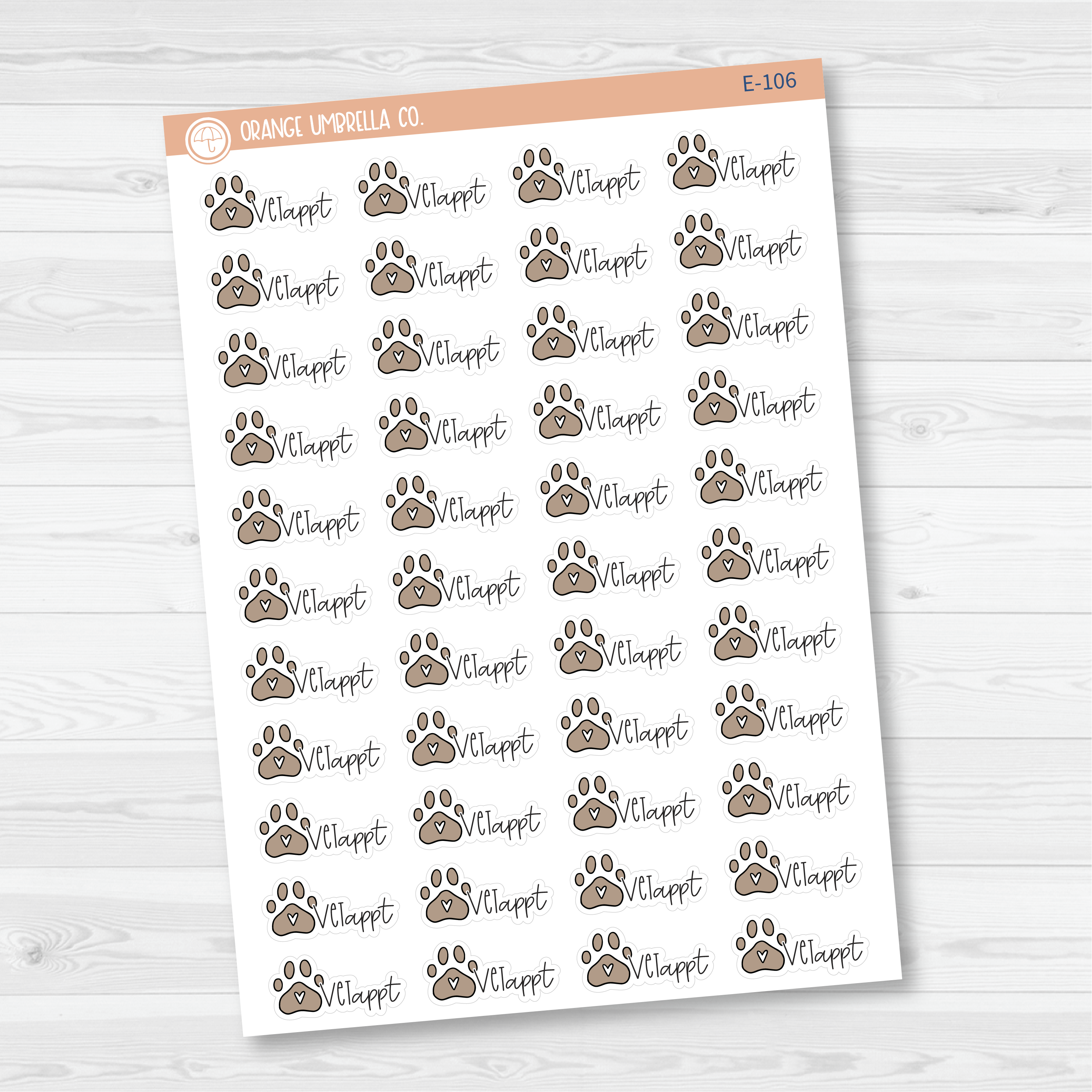 Vet Appt Script Icon Script Planner Stickers | FC12 | E-106