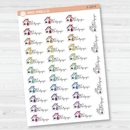 Pay Mortgage Icon Script Planner Stickers | FC11 | E-109