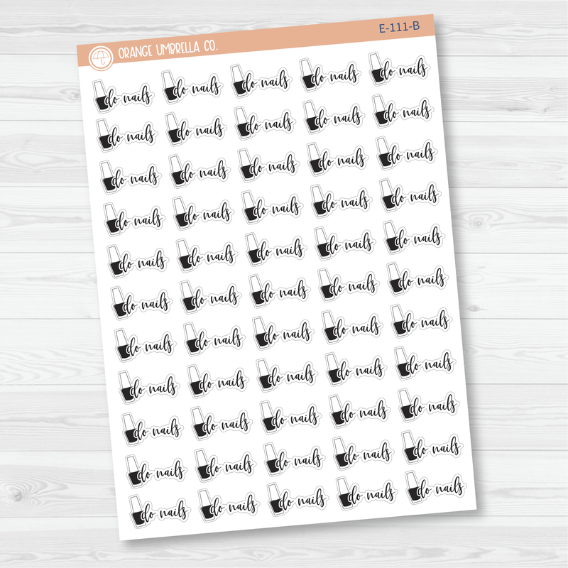 Do Nails Icon Script Planner Stickers | F2 | E-111