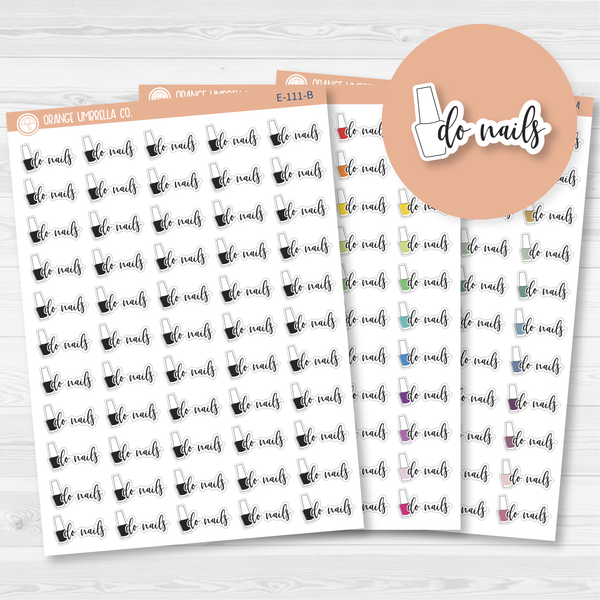 Do Nails Icon Script Planner Stickers | F2 | E-111