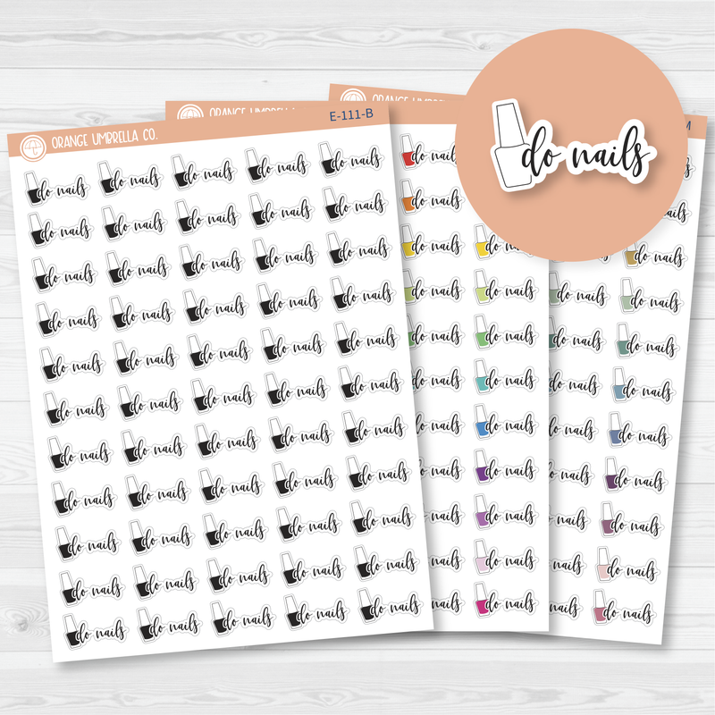 Do Nails Icon Script Planner Stickers | F2 | E-111