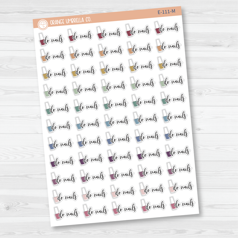 Do Nails Icon Script Planner Stickers | F2 | E-111