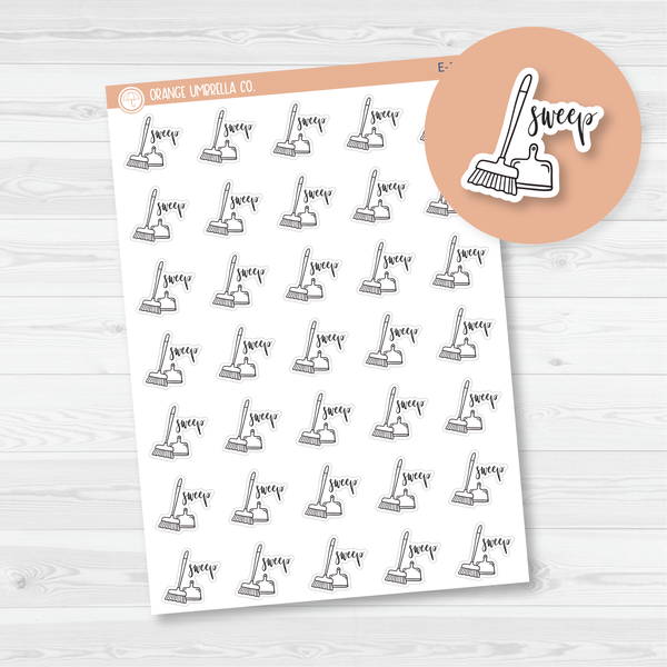 Sweep Icon Script Planner Stickers | F2 | E-120