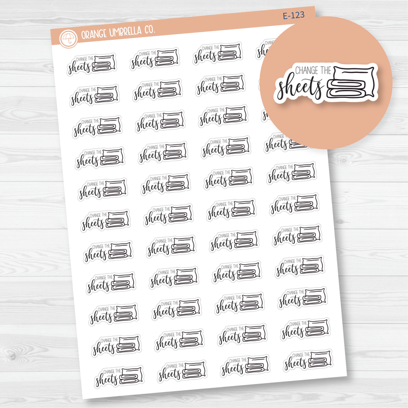 Change The Sheets Icon Script Planner Stickers | F2 |  E-123