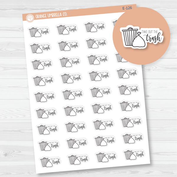 Take Out The Trash Icon Script Planner Stickers | F2 | E-126