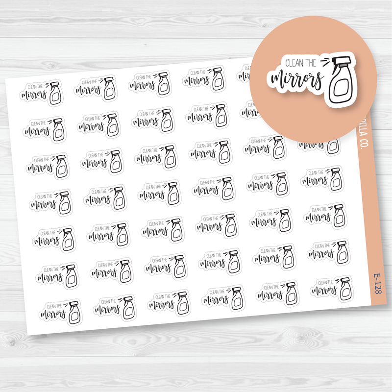 Clean The Mirrors icon Script Planner Stickers | F2 | E-128