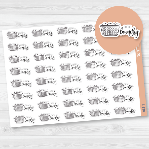 Do the Laundry Icon Script Planner Stickers | FC2 | E-130