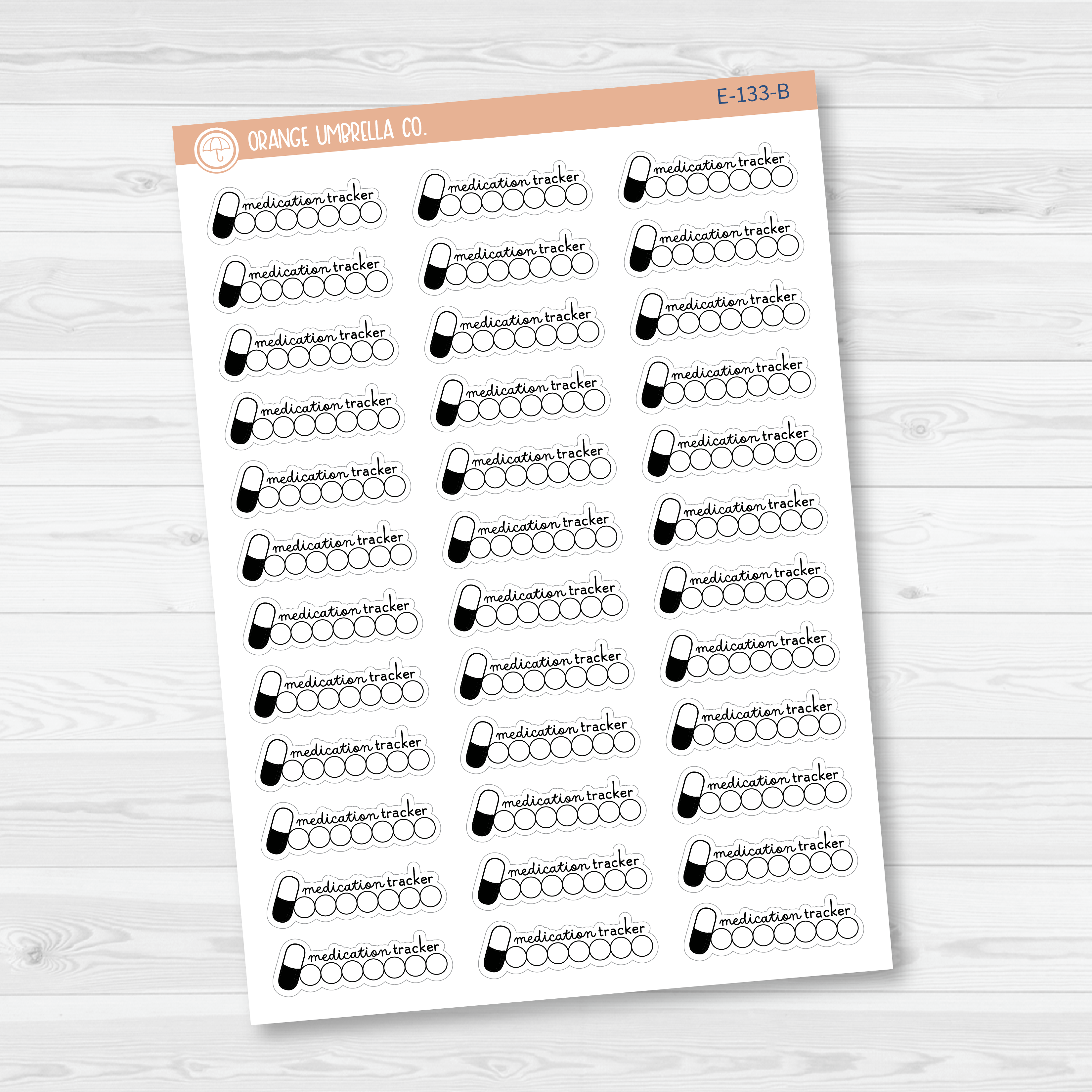 Medication Tracker Planner Stickers | E-133