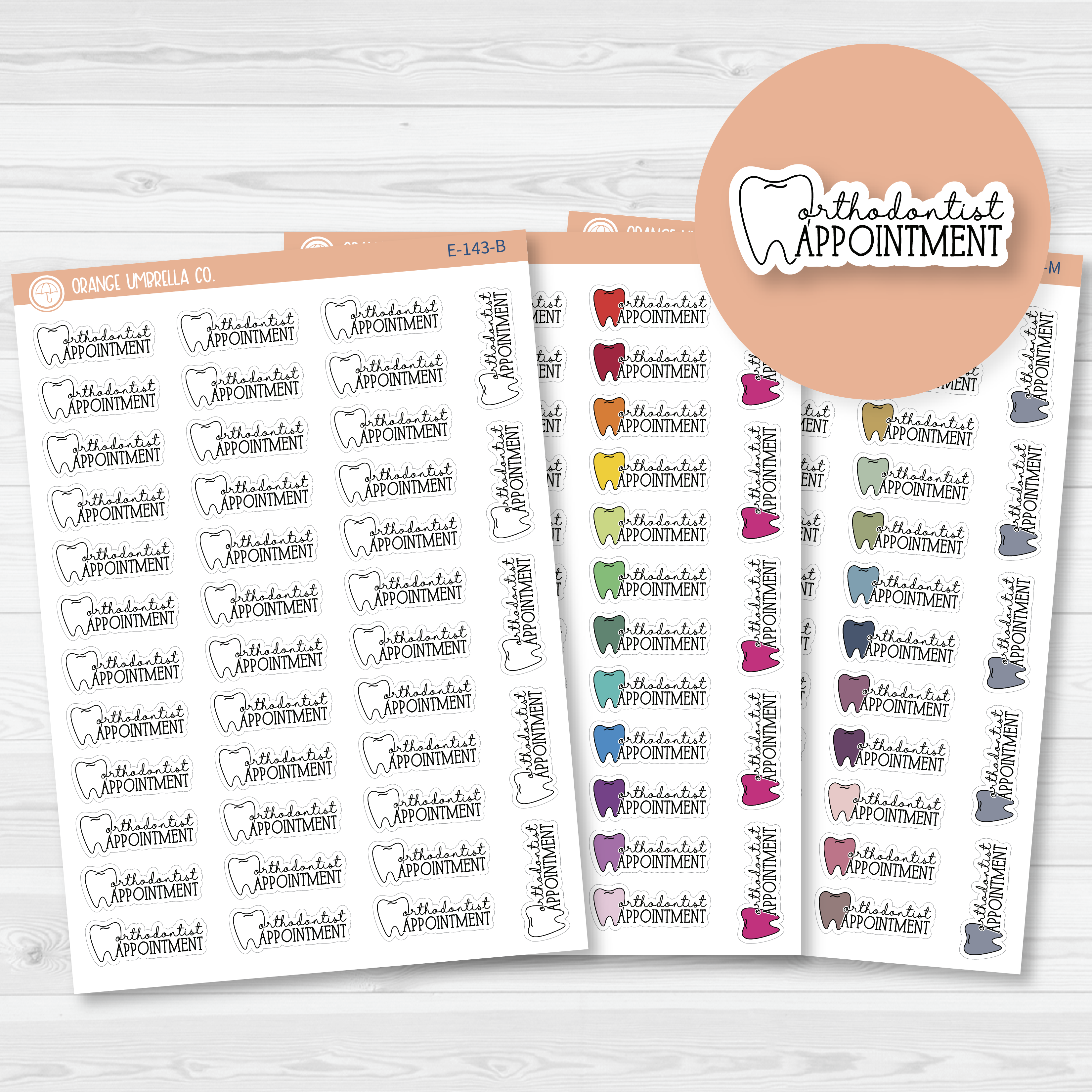 Orthodontist Appointment Icon Script Planner Stickers | FC11 | E-143