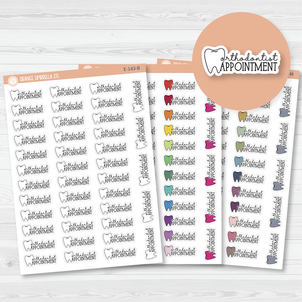 Orthodontist Appointment Icon Script Planner Stickers | FC11 | E-143