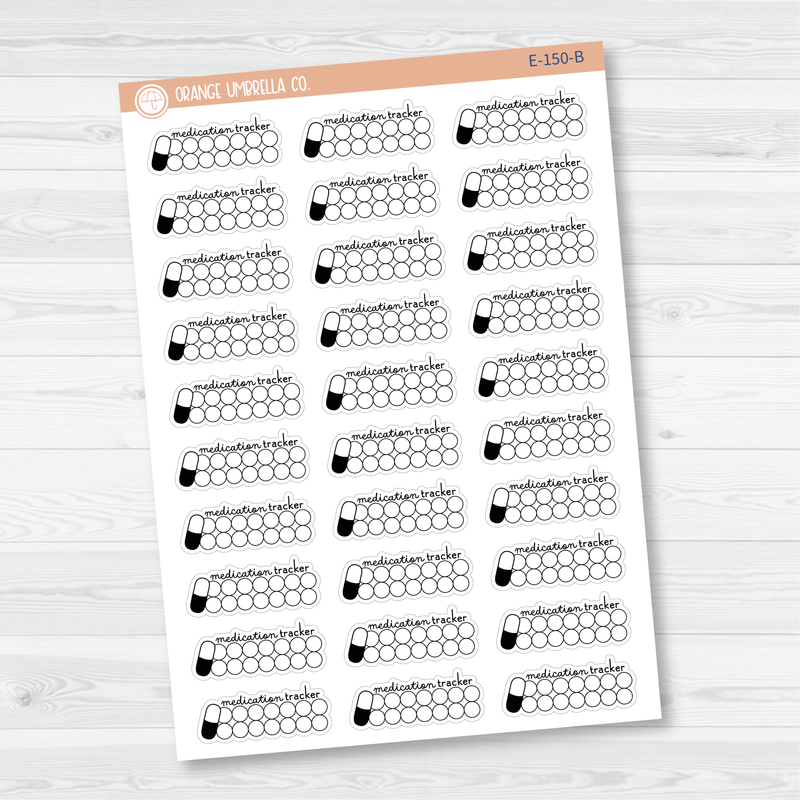 Medication2 AM/PM Icon Tracker Planner Stickers | E-150